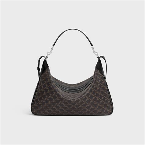 celine romy bag black|LARGE STRAP ROMY IN TRIOMPHE CANVAS AND CALFSKIN .